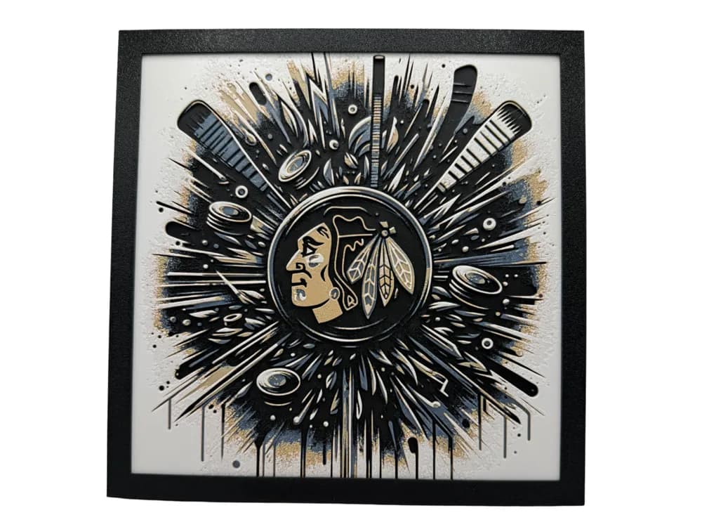 HueForge model: Chicago Blackhawks - NHL Hueforge by Canadian Gamer