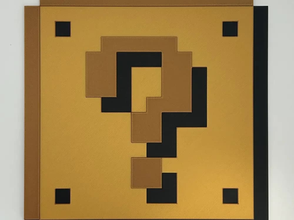 Super Mario Question Mark Block HueForge Super Mario Question Mark Block HueForge