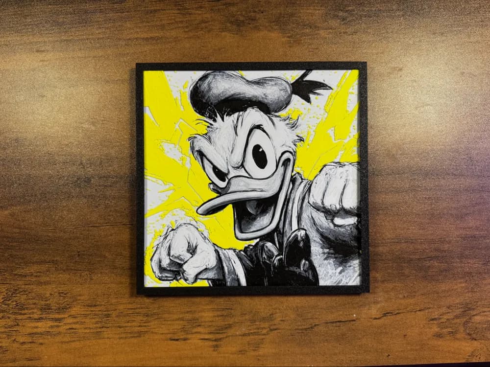 HueForge model: Donald Duck – Feathered Fury Print by 3D Prints By Vic