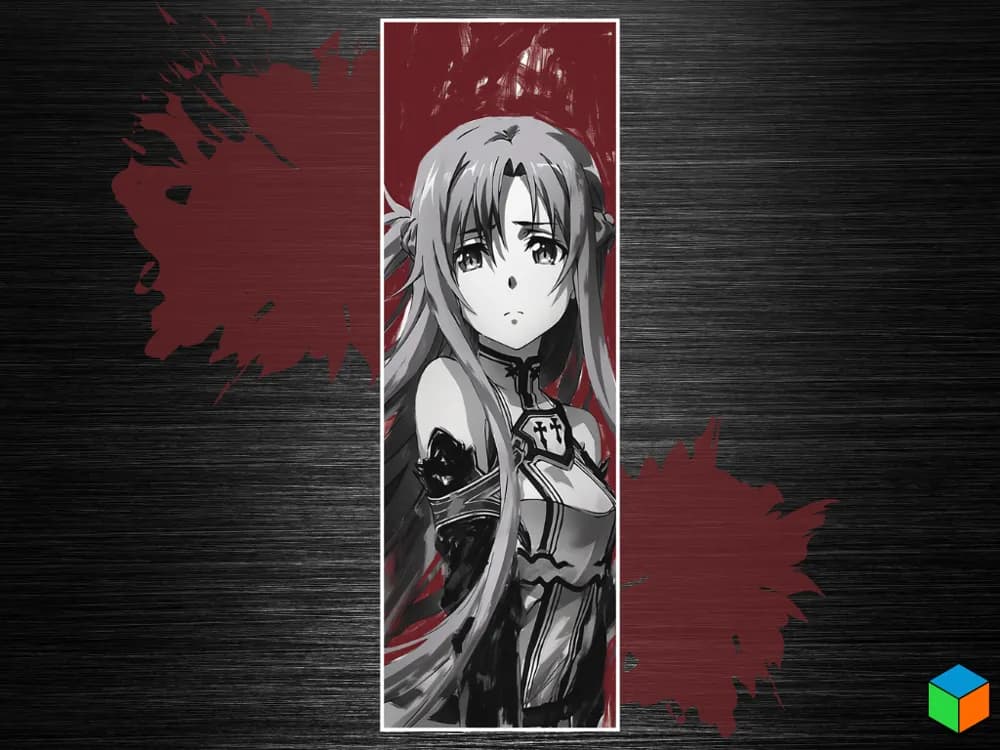 HueForge model: Asuna SAO Bookmark – The Flash of Aincrad by 3D Prints By Vic
