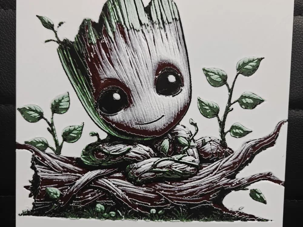 Baby Groot by TheHueforgeLady HueForge model: Baby Groot by TheHueforgeLady