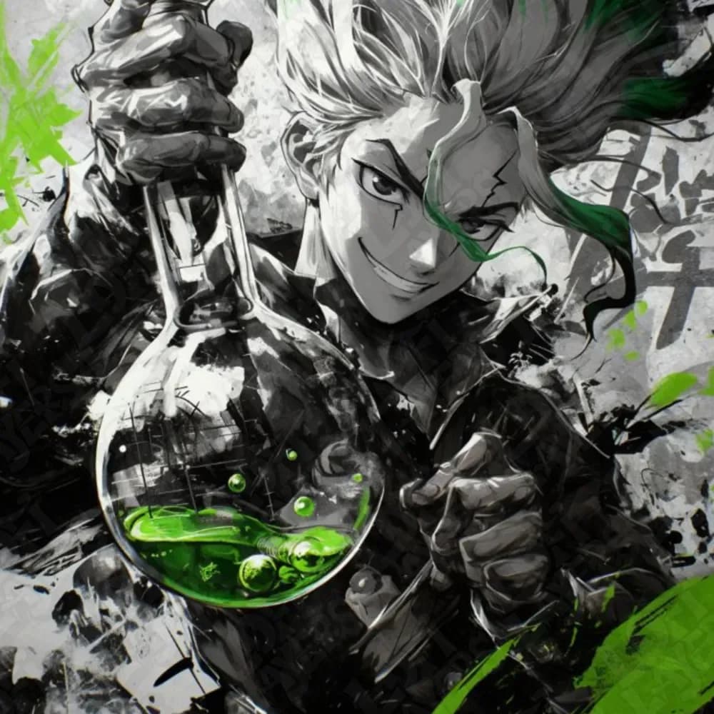 Dr. Stone - Senku Hueforge by LoFi Layers HueForge model: Dr. Stone - Senku Hueforge by LoFi Layers