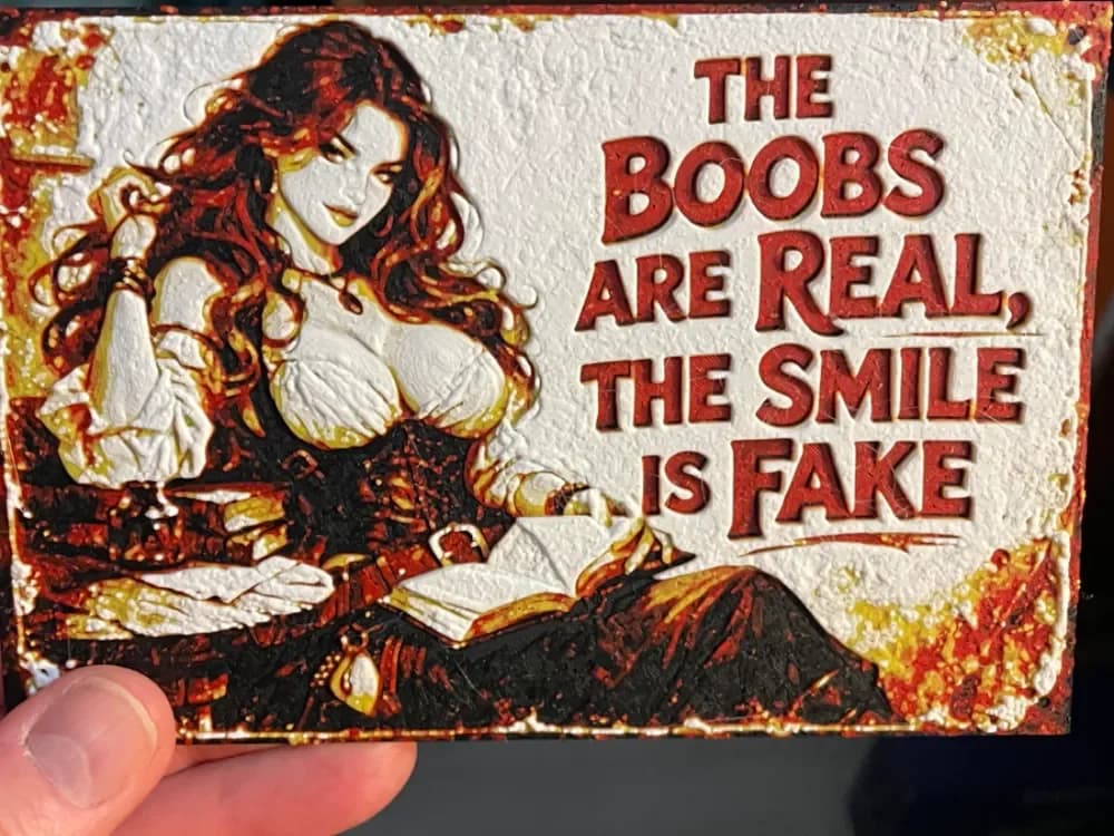 Author Boobs are Real V2 by Advancedtechworldwide HueForge model: Author Boobs are Real V2 by Advancedtechworldwide