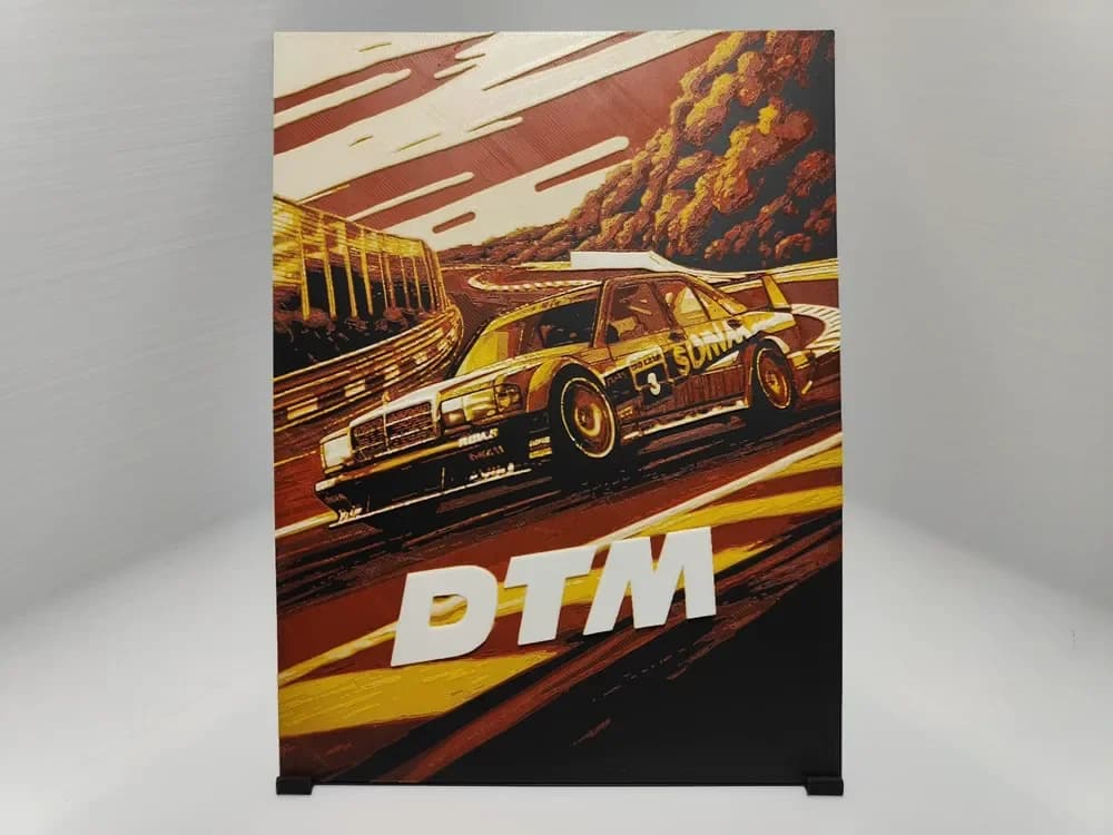 DTM Poster - Hueforge by BeaN HueForge model: DTM Poster - Hueforge by BeaN