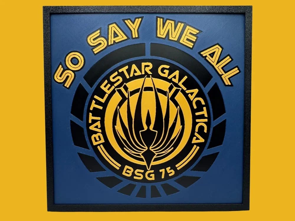 Battlestar Galactica - So Say We All by Canadian Gamer HueForge model: Battlestar Galactica - So Say We All by Canadian Gamer