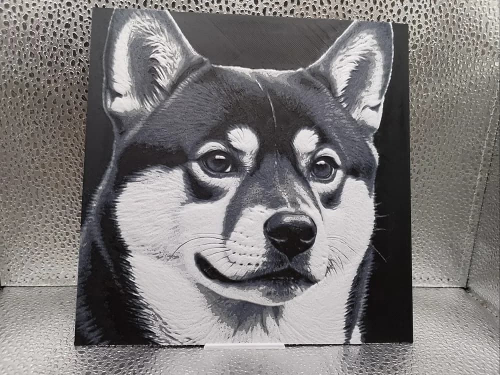 Shiba Inu Hueforge by Borishotch Industries HueForge model: Shiba Inu Hueforge by Borishotch Industries