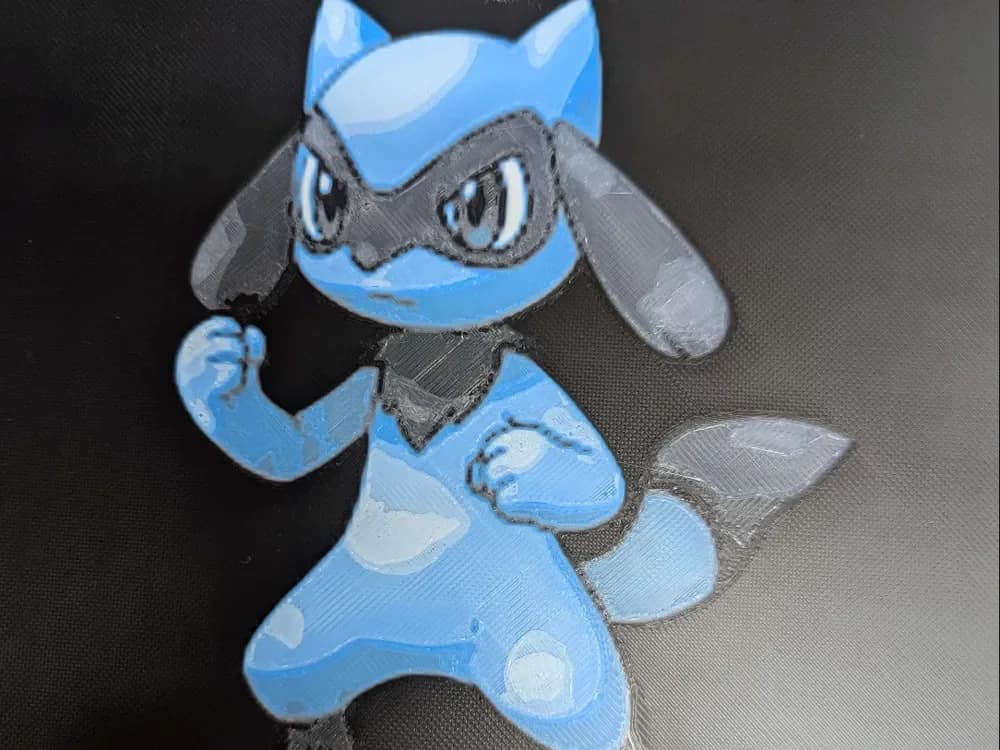 hueforge Riolu by ZombiePaint3D HueForge model: hueforge Riolu by ZombiePaint3D