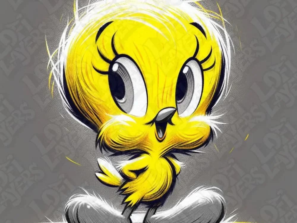 Tweety Bird Hueforge by LoFi Layers HueForge model: Tweety Bird Hueforge by LoFi Layers