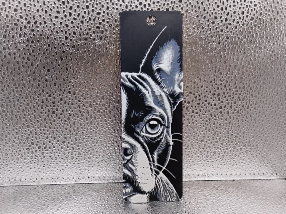 Boston Terrier Bookmark – Hueforge by Borishotch Industries HueForge model: Boston Terrier Bookmark – Hueforge by Borishotch Industries