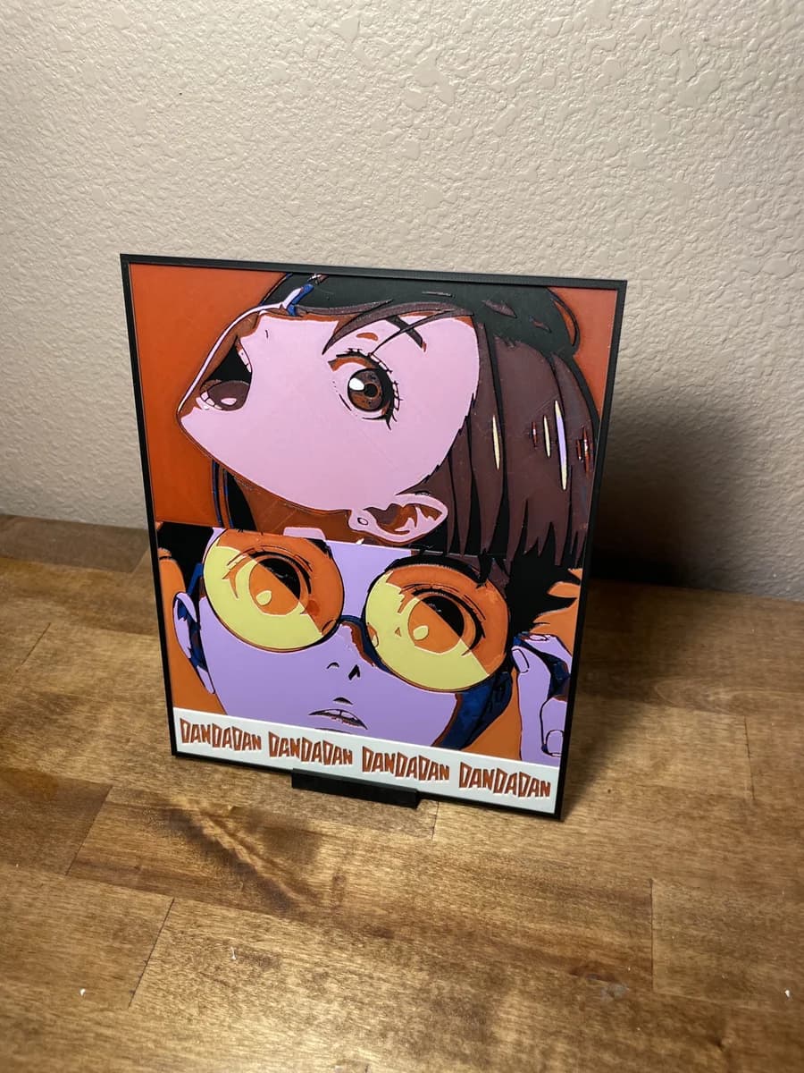 Dan Da Dan - Momo and Ken Intro by Cloudy Nostalgia HueForge model: Dan Da Dan - Momo and Ken Intro by Cloudy Nostalgia