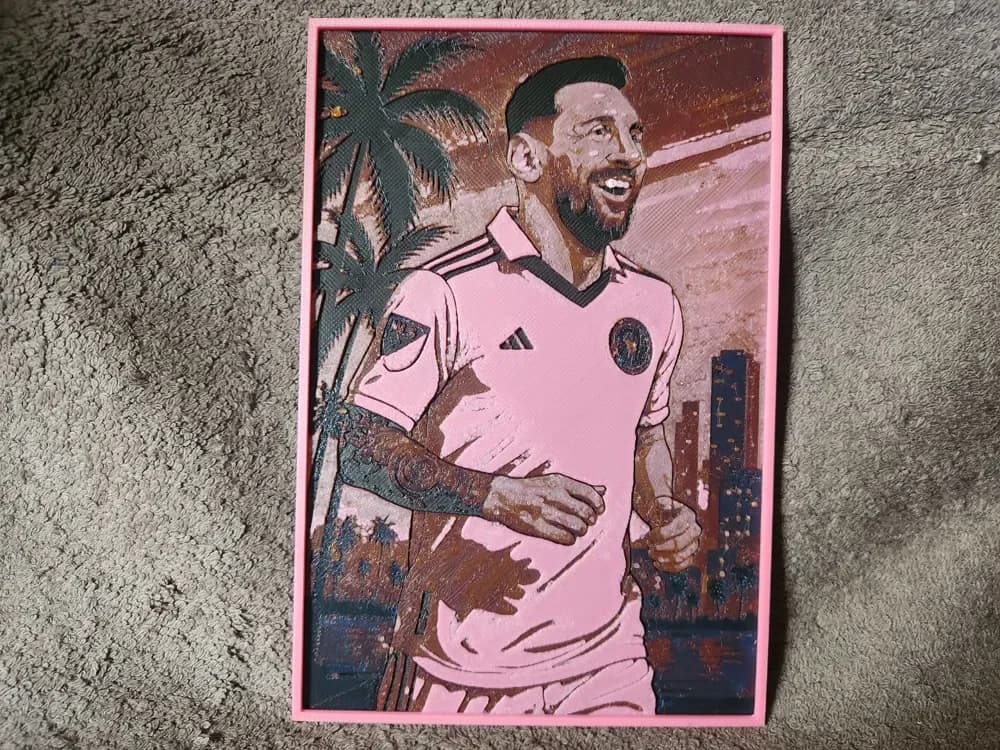 Messi - GTA VI Style - HueForge by keko HueForge model: Messi - GTA VI Style - HueForge by keko