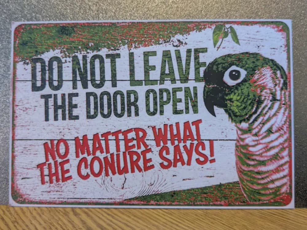 Conure door sign by 3dGlow HueForge model: Conure door sign by 3dGlow