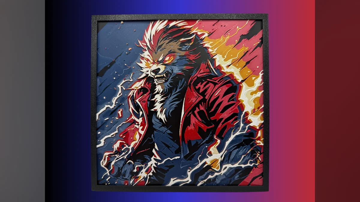 Werewolf - Horror / Fantasy Hueforge by Canadian Gamer HueForge model: Werewolf - Horror / Fantasy Hueforge by Canadian Gamer