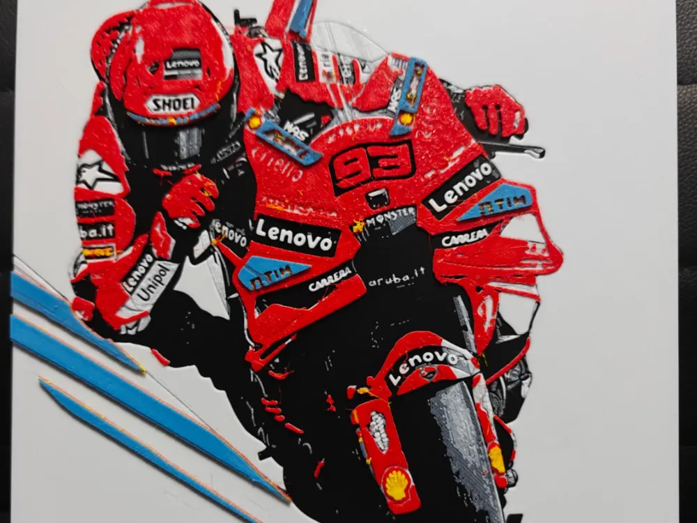 Marc Marquez Motogp Ducati by TheHueforgeLady HueForge model: Marc Marquez Motogp Ducati by TheHueforgeLady