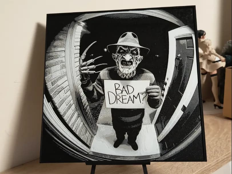 Freddy Krueger Bad Dream Hueforge by 3DNesy HueForge model: Freddy Krueger Bad Dream Hueforge by 3DNesy