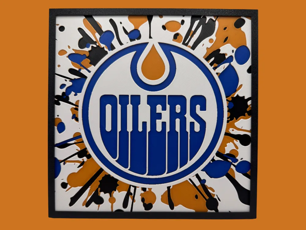 HueForge model: Edmonton Oilers - Series 2 - NHL by Canadian Gamer