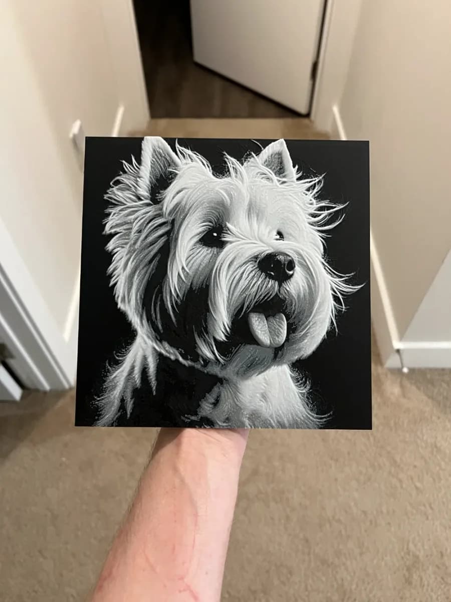 West Highland White Terrier Art Hueforge by RP47 Designs HueForge model: West Highland White Terrier Art Hueforge by RP47 Designs