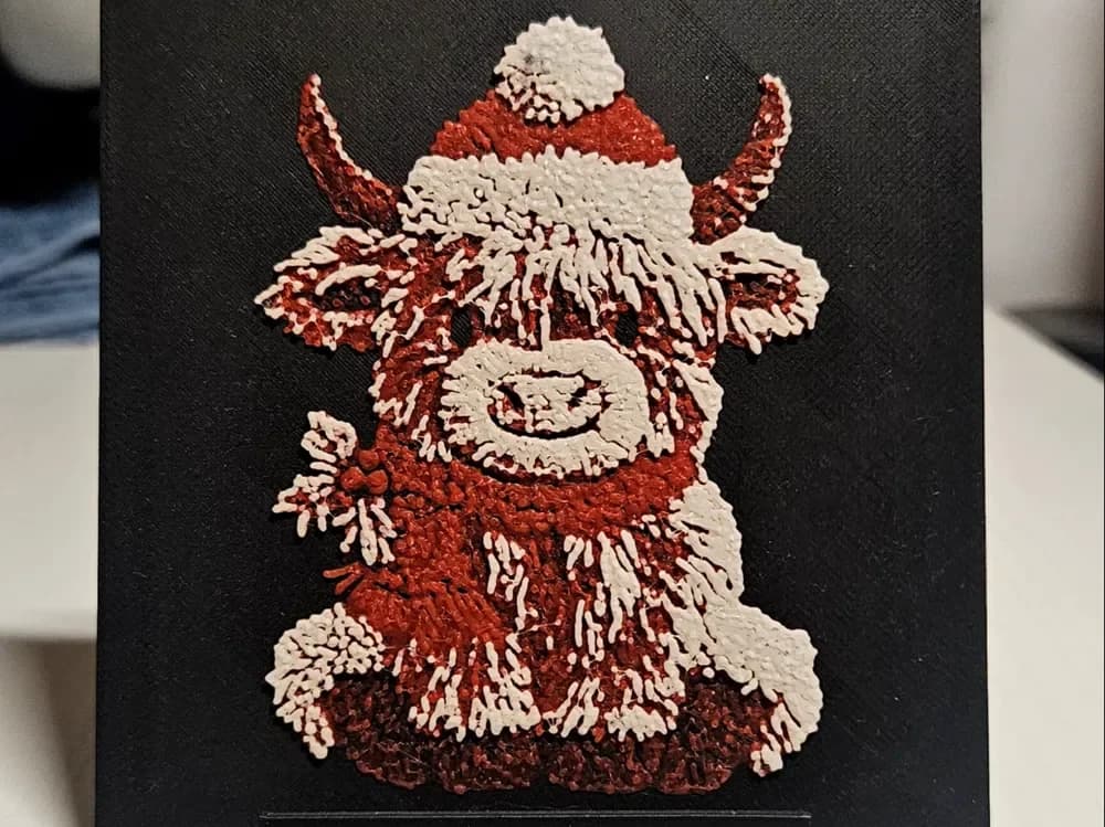 Christmas Highland Cow fluffy Christmas Highland Cow fluffy