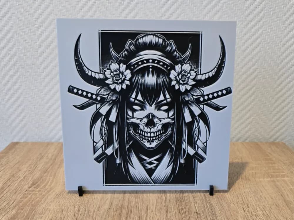 Onna Samurai Hueforge by Kactus Fpv HueForge model: Onna Samurai Hueforge by Kactus Fpv