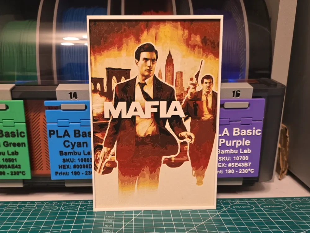 Mafia II Game Poster - Hueforge Art by Lumpy3D HueForge model: Mafia II Game Poster - Hueforge Art by Lumpy3D