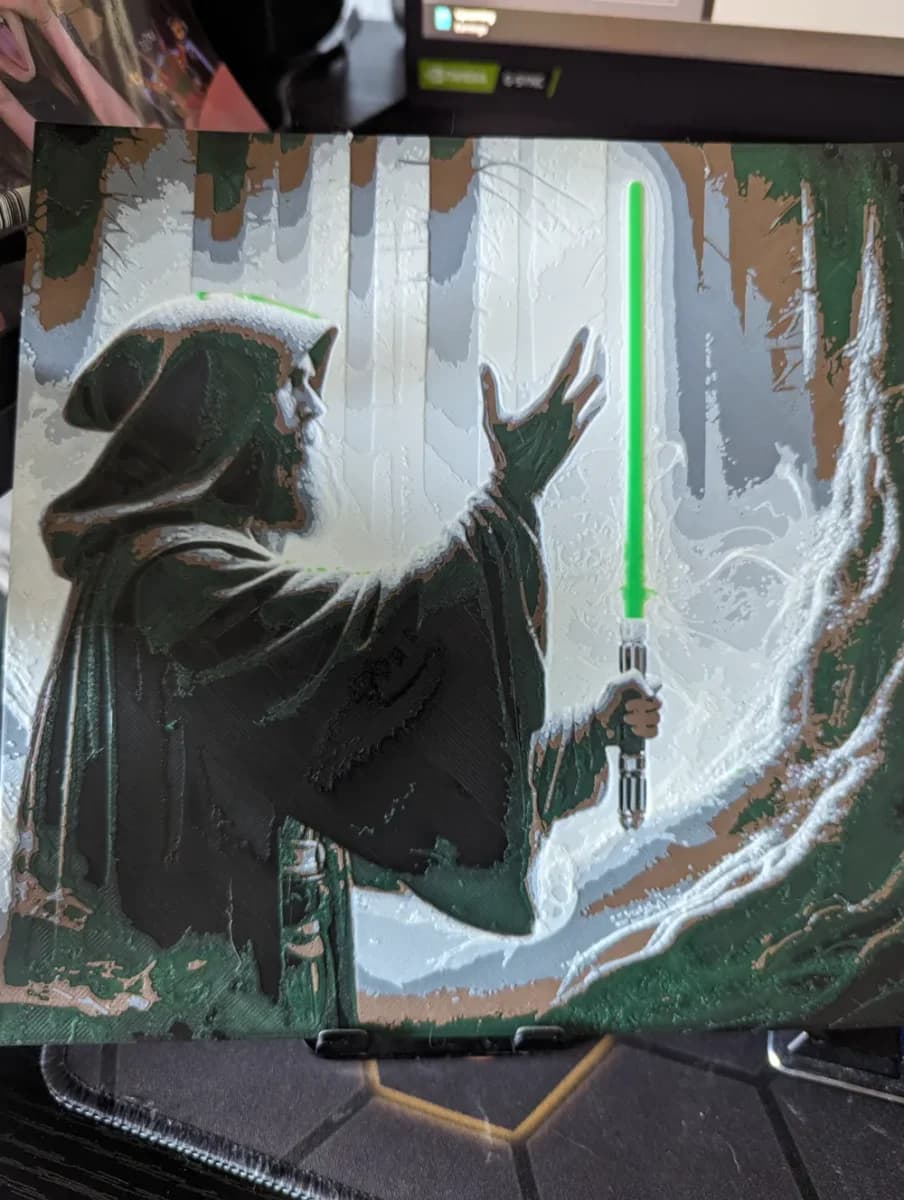 Bearded Jedi by the_bearded_jedi HueForge model: Bearded Jedi by the_bearded_jedi