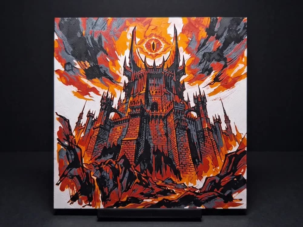 The Eye of Sauron - Hueforge Art by LED HueForge model: The Eye of Sauron - Hueforge Art by LED