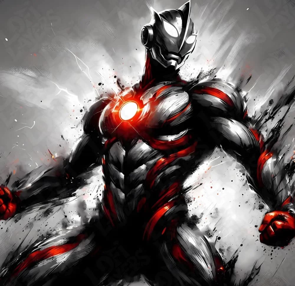 Ultraman Hueforge by LoFi Layers HueForge model: Ultraman Hueforge by LoFi Layers