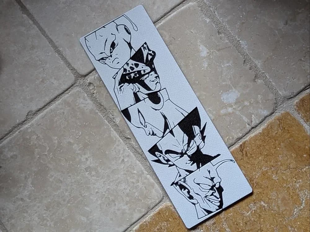 Dragon Ball Bookmark - Main Villains by suaimondi HueForge model: Dragon Ball Bookmark - Main Villains by suaimondi