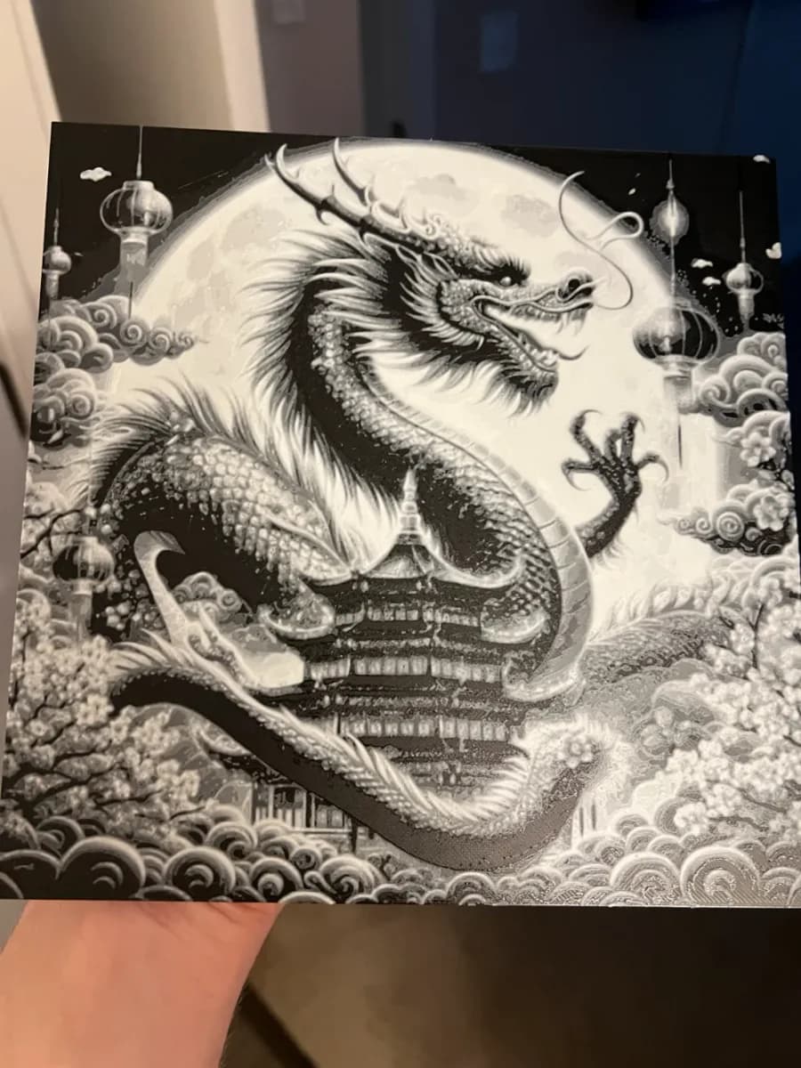 Year of the Dragon Hueforge NO AMS Needed by RP47 Designs HueForge model: Year of the Dragon Hueforge NO AMS Needed by RP47 Designs