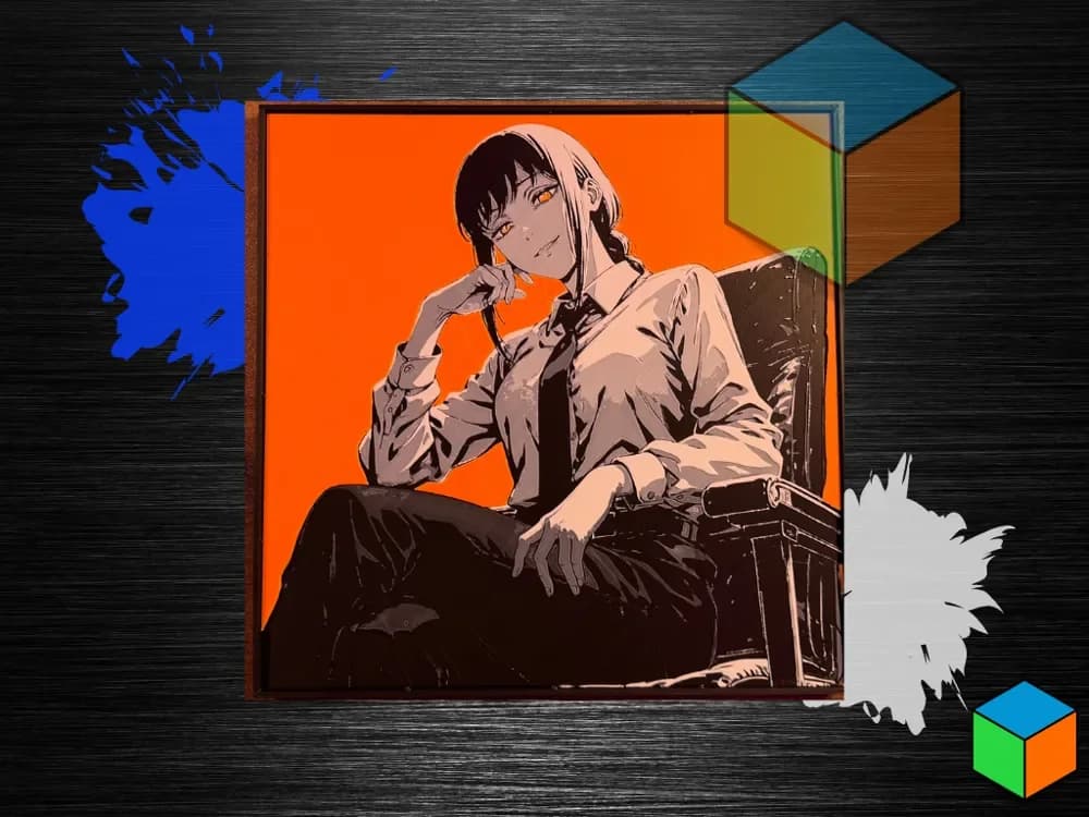 Makima — HueForge Wall Art | Chainsaw Man Makima — HueForge Wall Art | Chainsaw Man