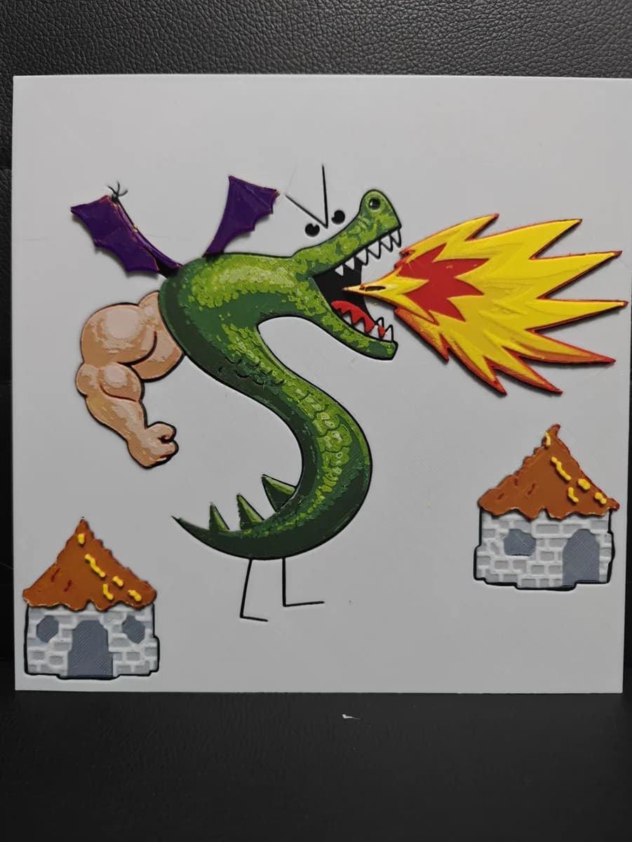 Trogdor The Burninator by TheHueforgeLady HueForge model: Trogdor The Burninator by TheHueforgeLady