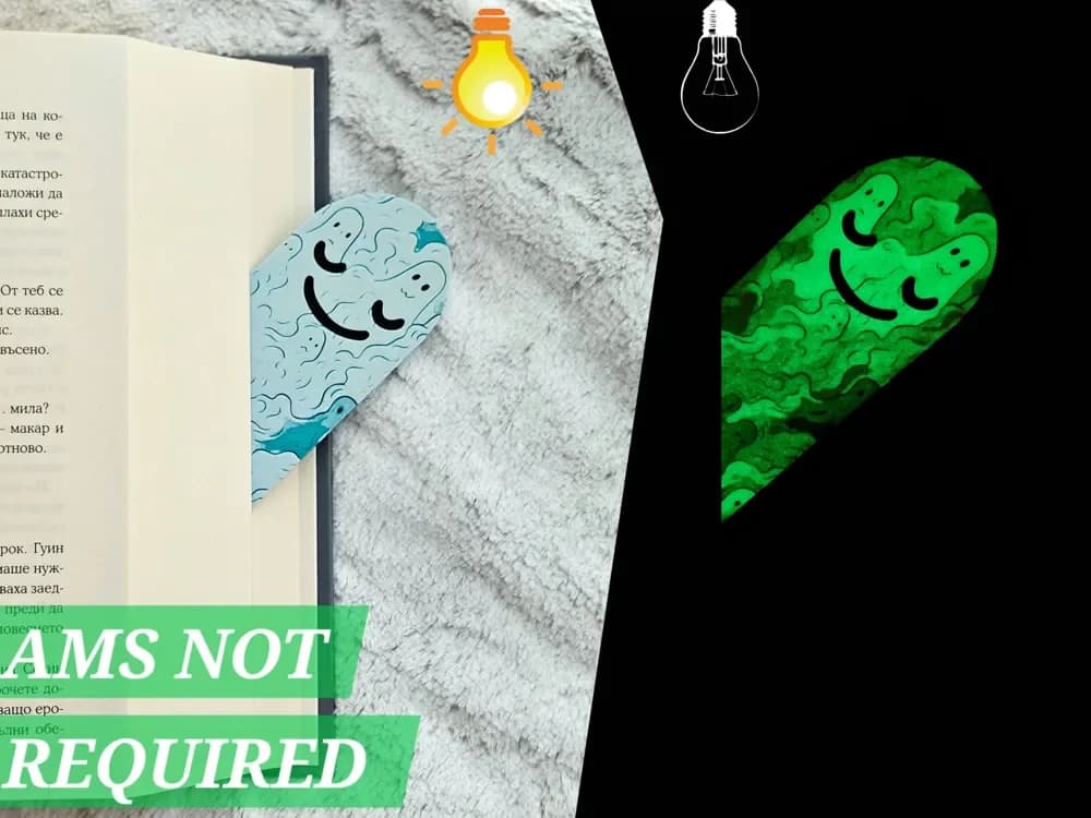 Ghostly Ghost - Glow in the Dark Bookmark! by C3D HueForge model: Ghostly Ghost - Glow in the Dark Bookmark! by C3D