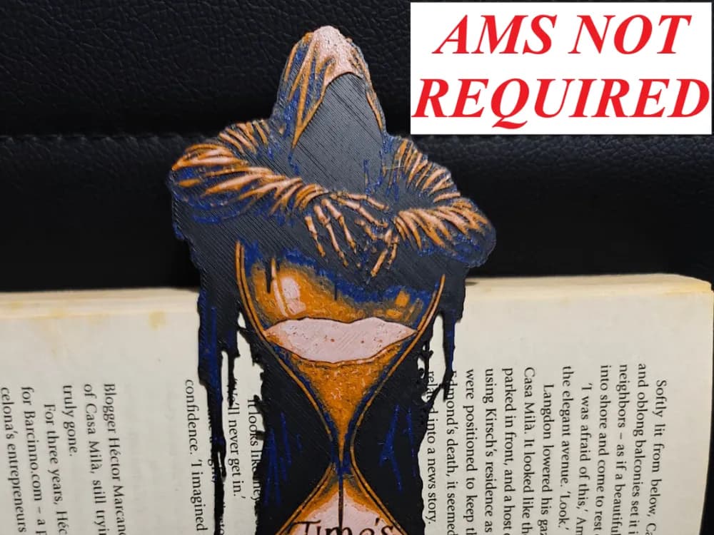 Angel of Death Bookmark No AMS Needed by TheHueforgeLady HueForge model: Angel of Death Bookmark No AMS Needed by TheHueforgeLady