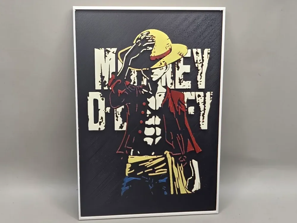 Monkey D Luffy - One Piece - HueForge by keko HueForge model: Monkey D Luffy - One Piece - HueForge by keko