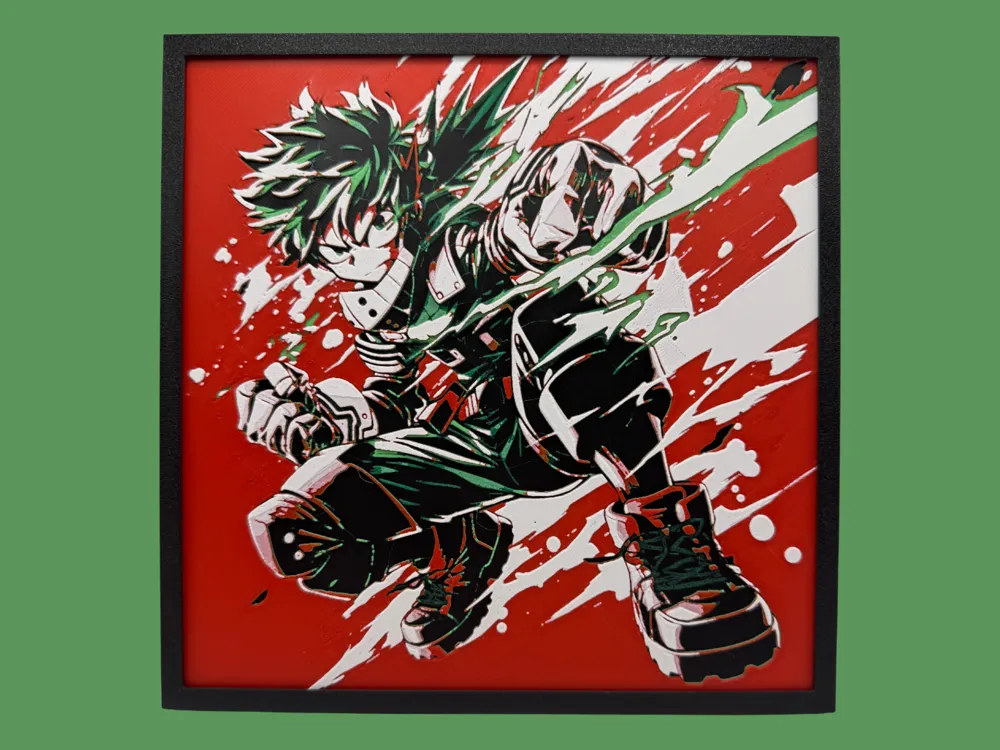 HueForge model: Deku - My Hero Academia by Canadian Gamer