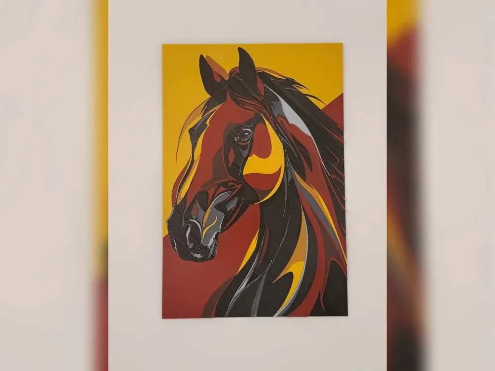 Sunset Stallion Pop hueforge Portrait Sunset Stallion Pop hueforge Portrait