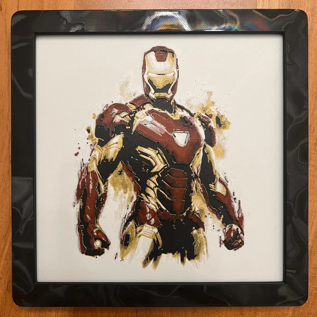 Iron Man in Mark VI Armor by JustBe 3D Printing HueForge model: Iron Man in Mark VI Armor by JustBe 3D Printing