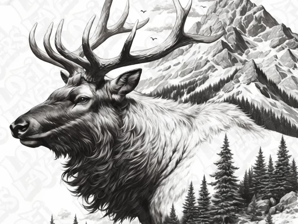 Elk Landscape Hueforge by LoFi Layers HueForge model: Elk Landscape Hueforge by LoFi Layers