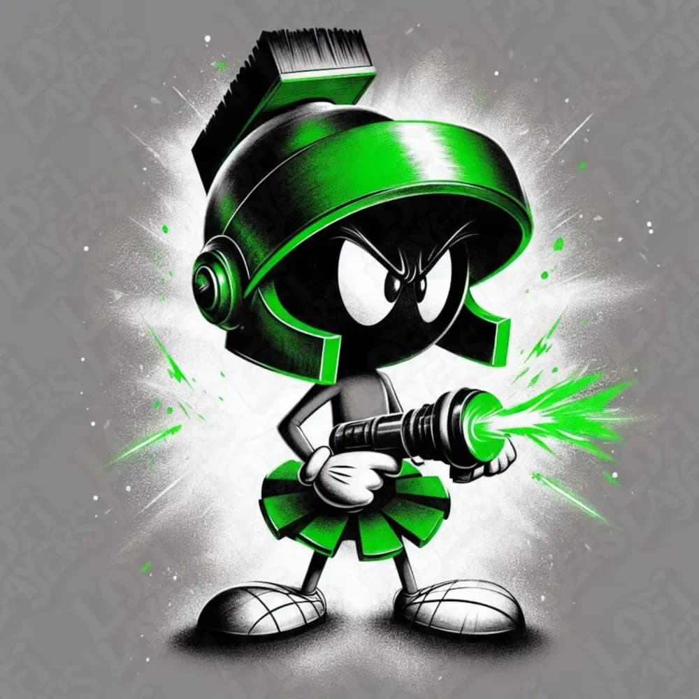 Marvin the Martian Hueforge by LoFi Layers HueForge model: Marvin the Martian Hueforge by LoFi Layers