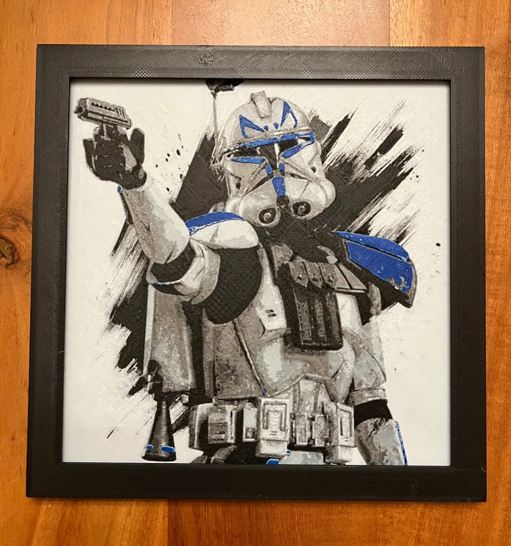 HueForge model: Captain Rex by JustBe 3D Printing