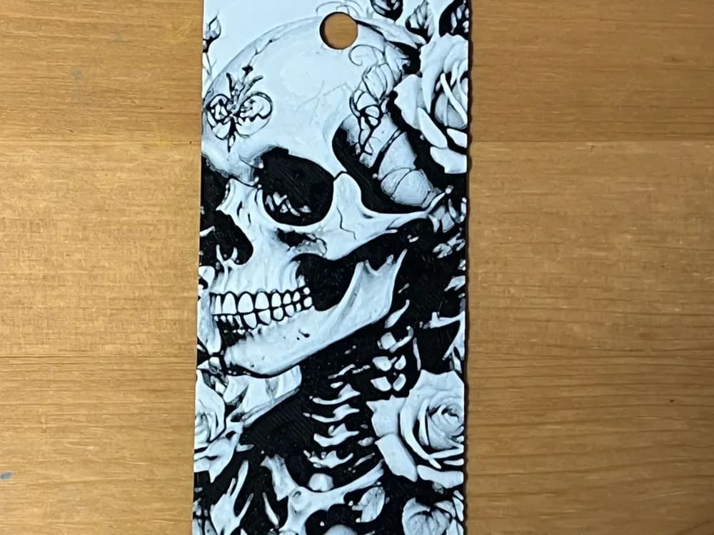 skull and roses bookmark by Morganja HueForge model: skull and roses bookmark by Morganja