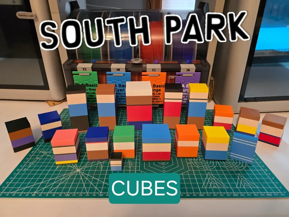 Minimalist South Park Cubes
