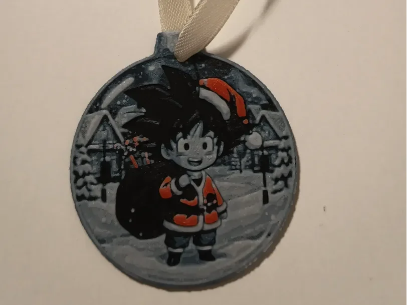 Christmas ornament hueforge Songoku Dragon Ball by 3DNesy HueForge model: Christmas ornament hueforge Songoku Dragon Ball by 3DNesy