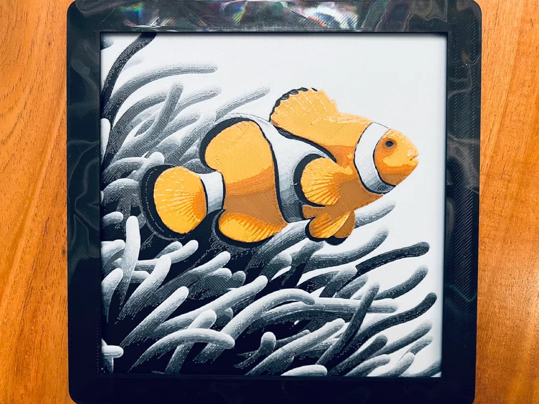 HueForge model: Clown Fish by JustBe 3D Printing