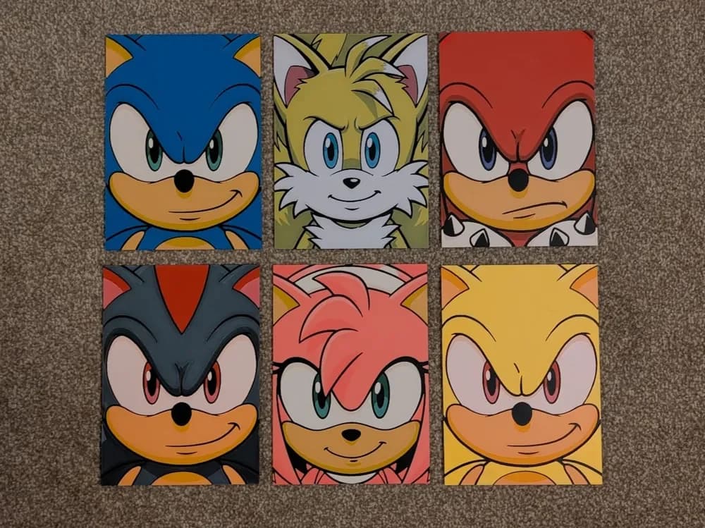 Sonic & The Gang Hueforge & Frame by Nextopia HueForge model: Sonic & The Gang Hueforge & Frame by Nextopia