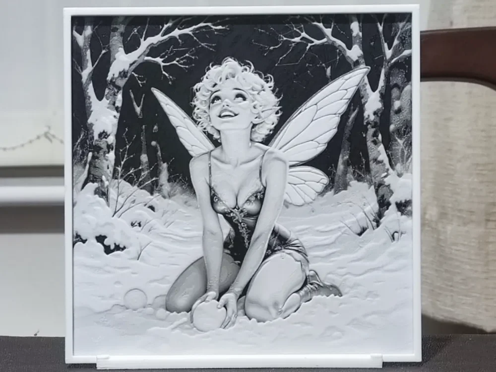 Sweet Fairy Snowball - HueForge 3 Color by BoDad HueForge model: Sweet Fairy Snowball - HueForge 3 Color by BoDad