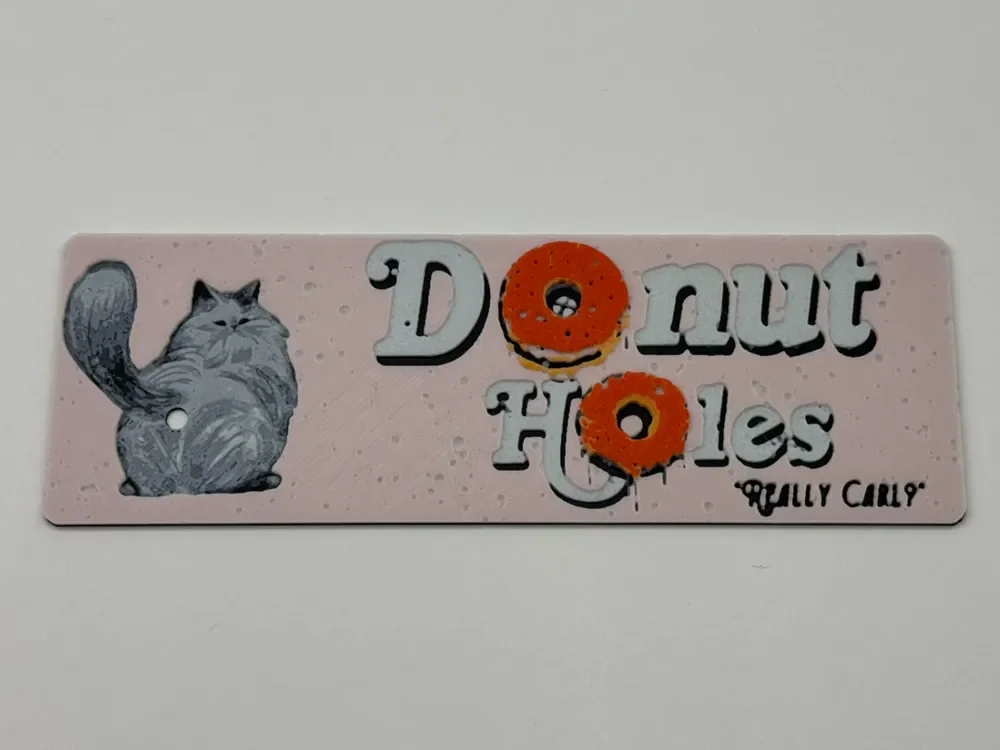 Princess Donut - The Donut Holes Bookmark by zombeh HueForge model: Princess Donut - The Donut Holes Bookmark by zombeh