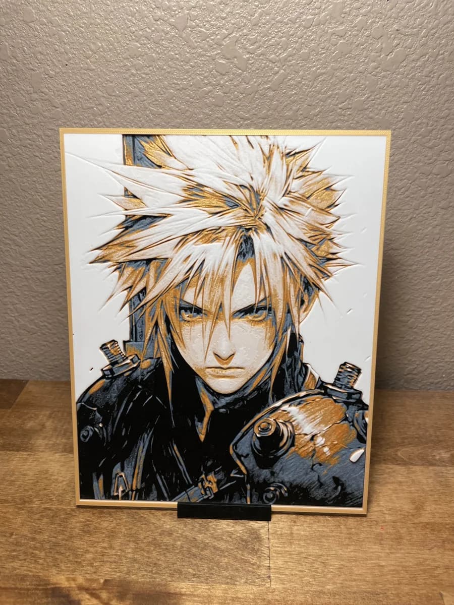 Cloud - Final Fantasy VII by Cloudy Nostalgia HueForge model: Cloud - Final Fantasy VII by Cloudy Nostalgia