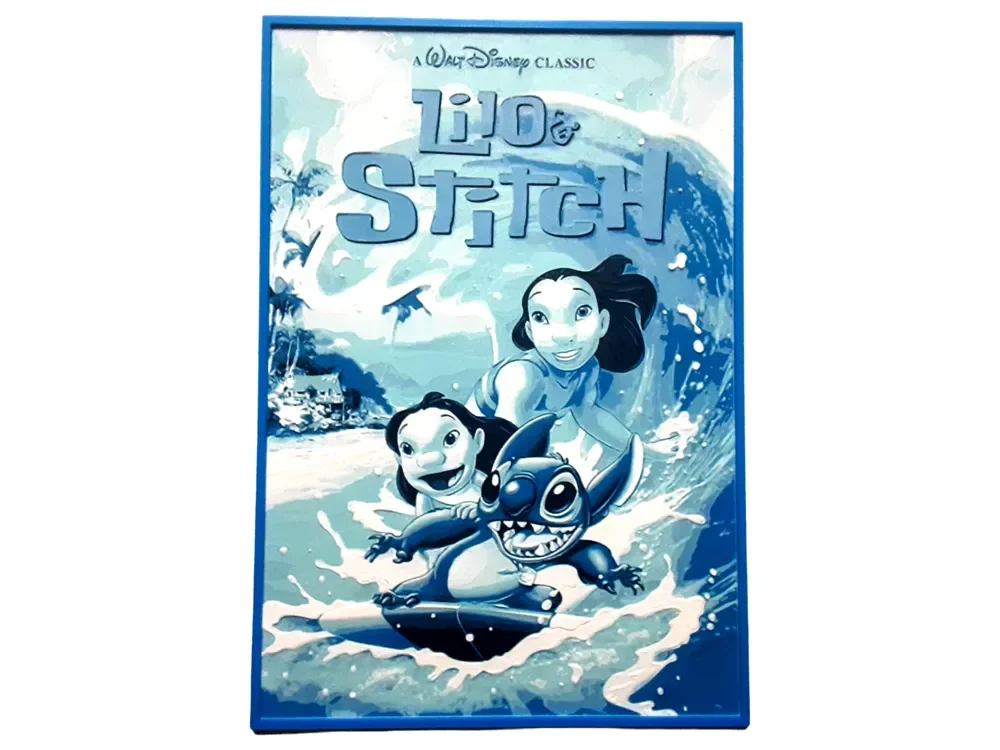Lilo & Stitch Movie Poster Hueforge Disney Blue
