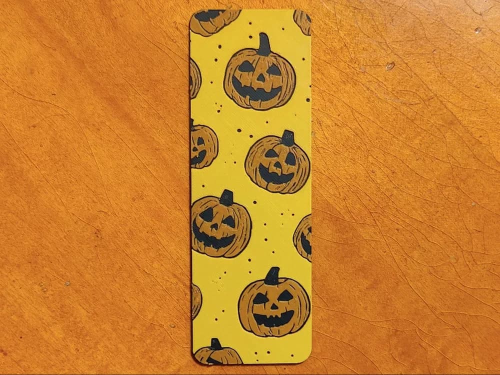 Jack O Lantern Halloween Bookmark by Sarge HueForge model: Jack O Lantern Halloween Bookmark by Sarge